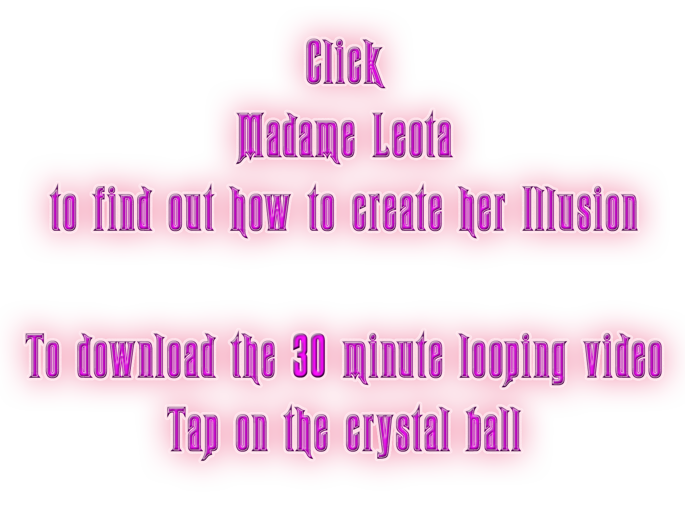 Doc Holliday's Game Emporium Arcade - Madame Leota Page Instructions
